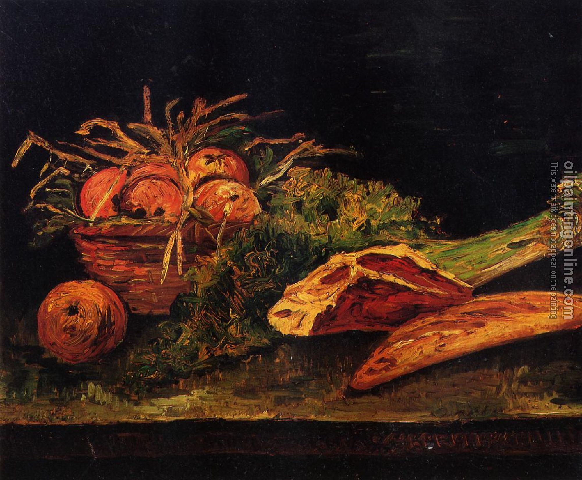 Gogh, Vincent van - Still Life with Apples, Meat and a Roll